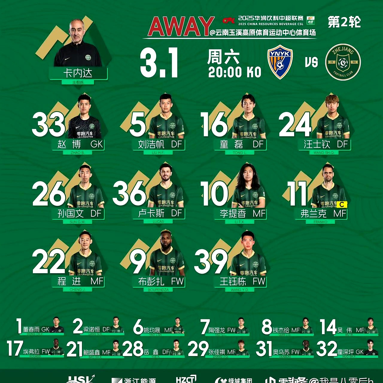 关于赛前浙江队调整名单以备意甲，造点机会环节打磨，引发热议，控场能力受关注的信息